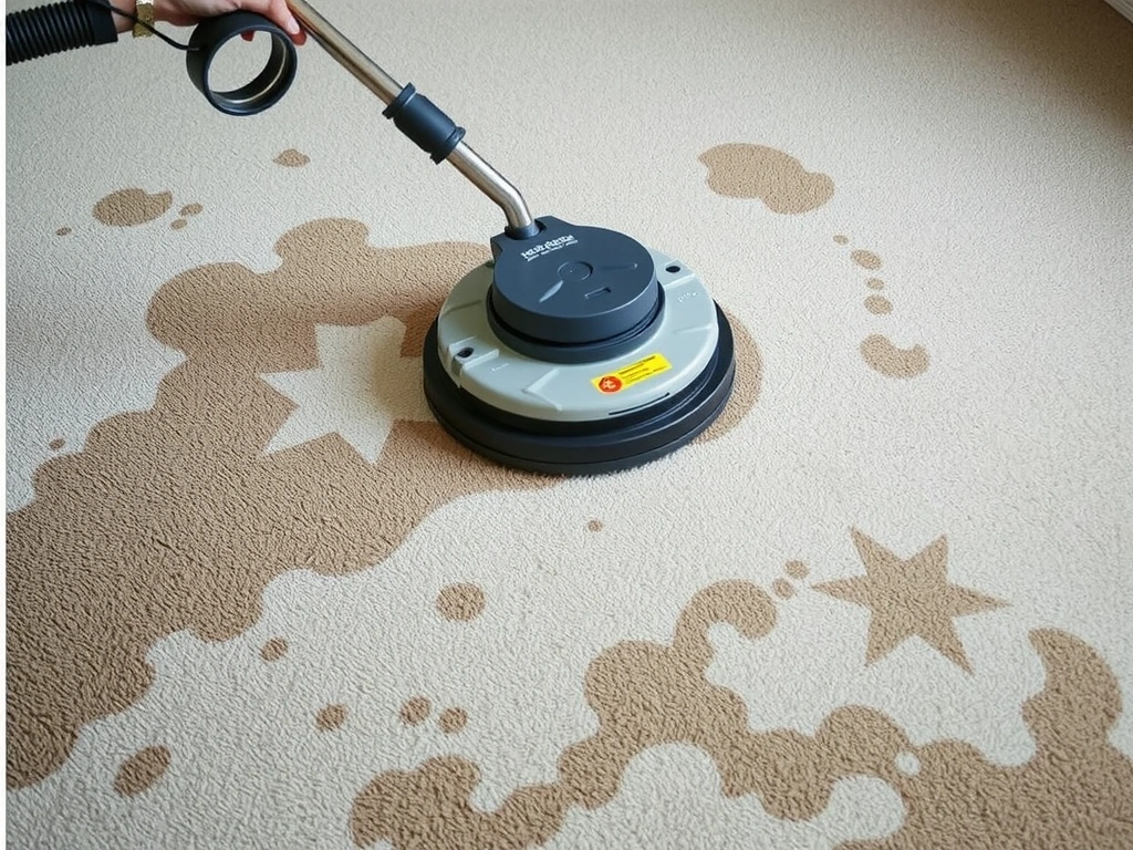 Carpet cleaning with a machine