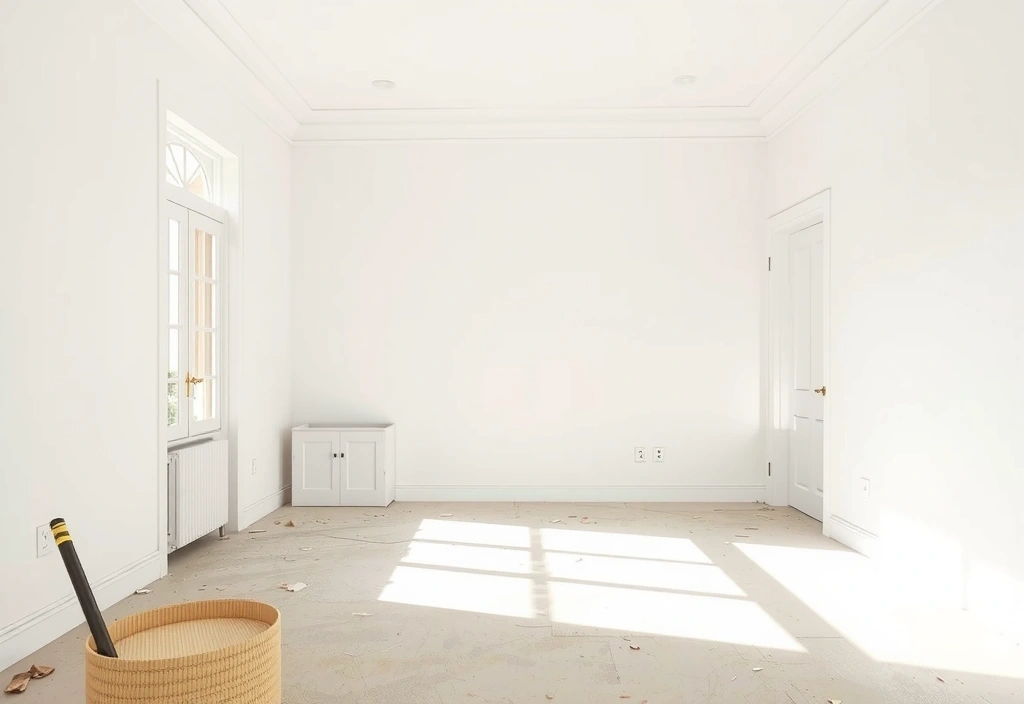 Cleaned post-construction site