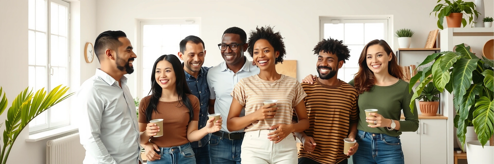 Happy clients enjoying a sparkling clean environment